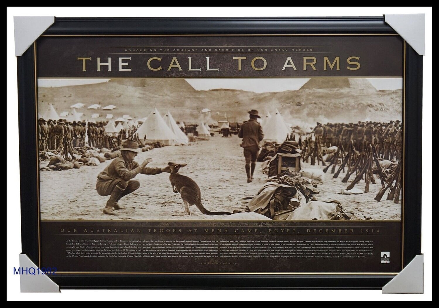 The Call To Arms Framed Print Australian Troops at Mena Camp