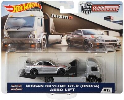 Hot Wheels Team Transport #12 Nissan Skyline GT-R (BNR34) Aero Lift