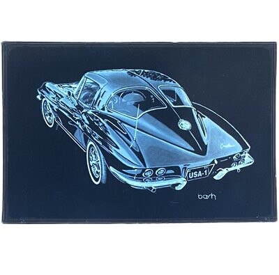 '63 Sting Ray Corvette Postcard Kent Bash 1994