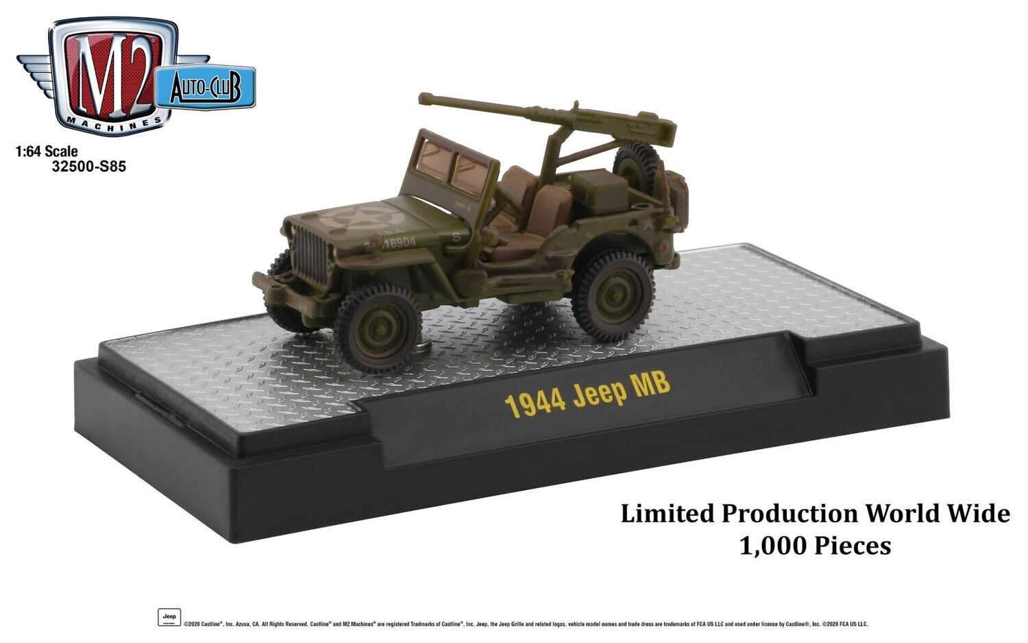 M2 Machines Auto-Club 6 Willys 1944 Jeep MB