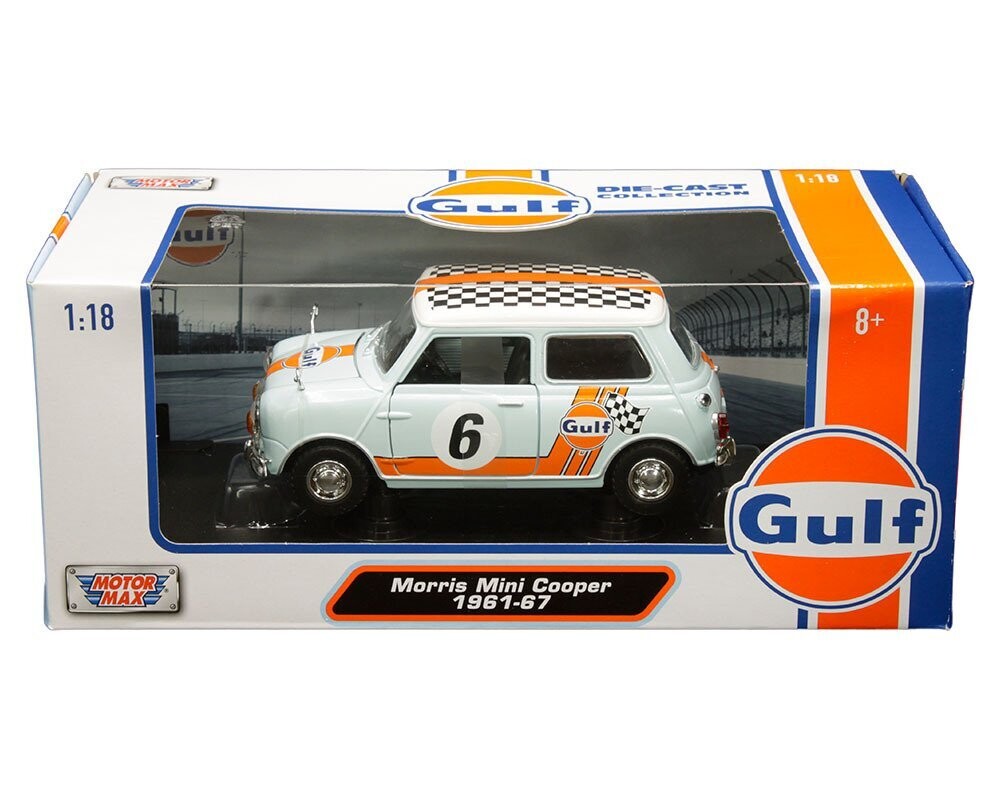 Motormax 1/18 1961-1967 Morris Mini Cooper with GULF Livery