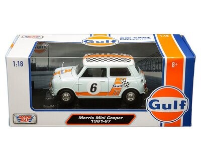 Motormax 1/18 1961-1967 Morris Mini Cooper with GULF Livery
