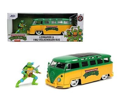 Jada Teenage Mutant Ninja Turtles Leonardo & 1962 Volkswagen Bus