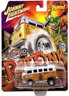 Johnny Lightning Zingers 1965 Volkswagen Samba Bus Rat Fink 2022 Diecast SuperCon Vegas Convention Exclusive