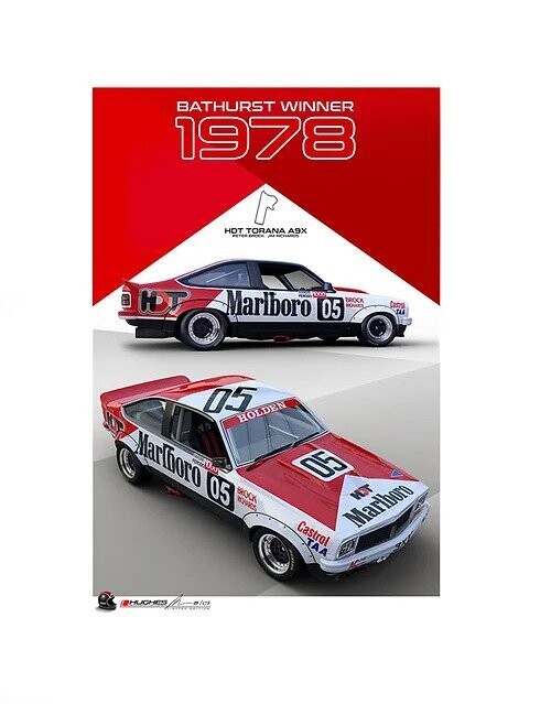Hughes Motorsport Art 1978 HDT A9X Torana Bathurst Winner Print