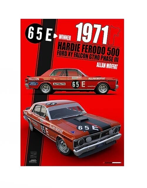 Hughes Motorsport Art 1971 Bathurst Winner Ford XY Falcon GTHO Phase III Print