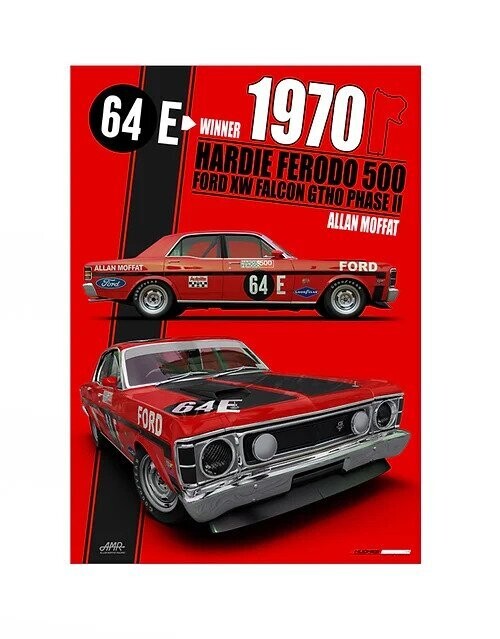 Hughes Motorsport Art 1970 Bathurst Winner Ford XW Falcon GTHO Phase II Print