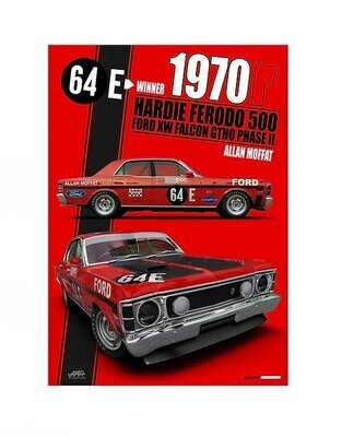 Hughes Motorsport Art 1970 Bathurst Winner Ford XW Falcon GTHO Phase II Print