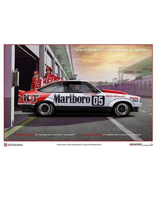 Hughes Motorsport Art 1979 Bathurst 1000 HDT Torana A9X "PB & JIM" Print