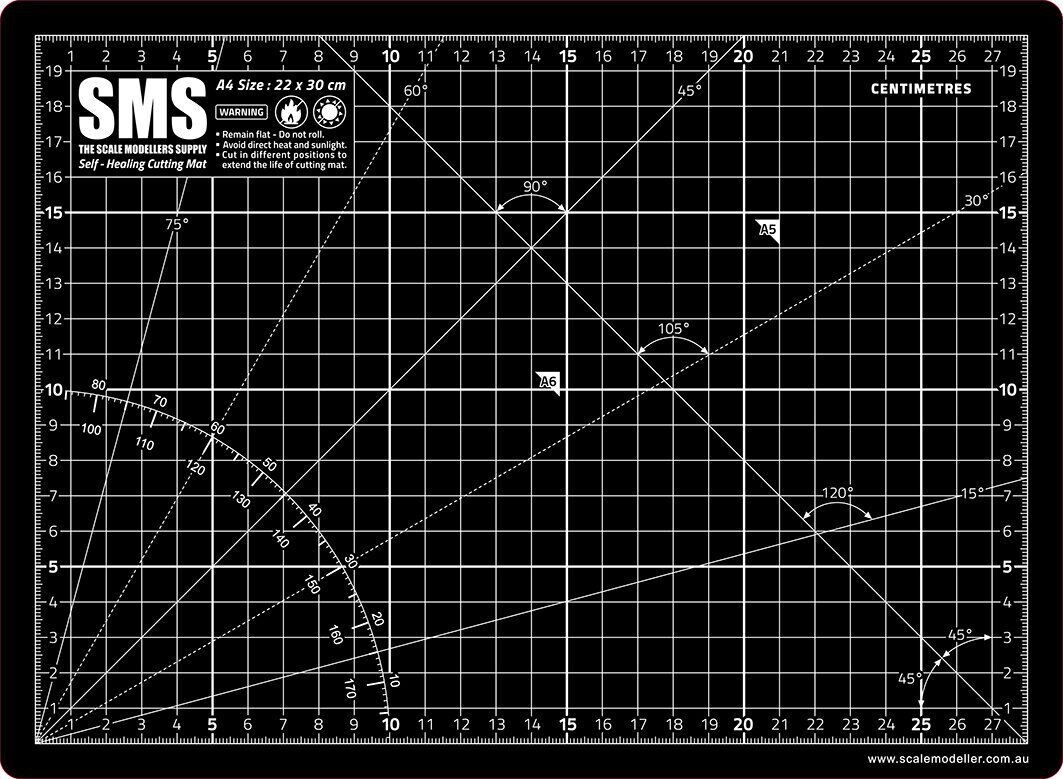 SMS Precision Tools Series Cutting Mat A4 Black