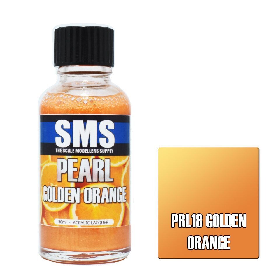SMS Pearl Acrylic Lacquer Series PRL18 Golden Orange 30ml
