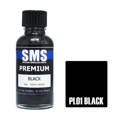 SMS Premium Acrylic Lacquer Series PL01 Black 30ml