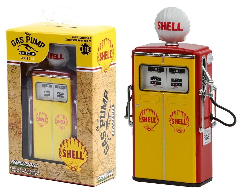 Greenlight Vintage Gas Pump Series 12 1954 Tokheim 350 Twin Gas Pump Shell Oil