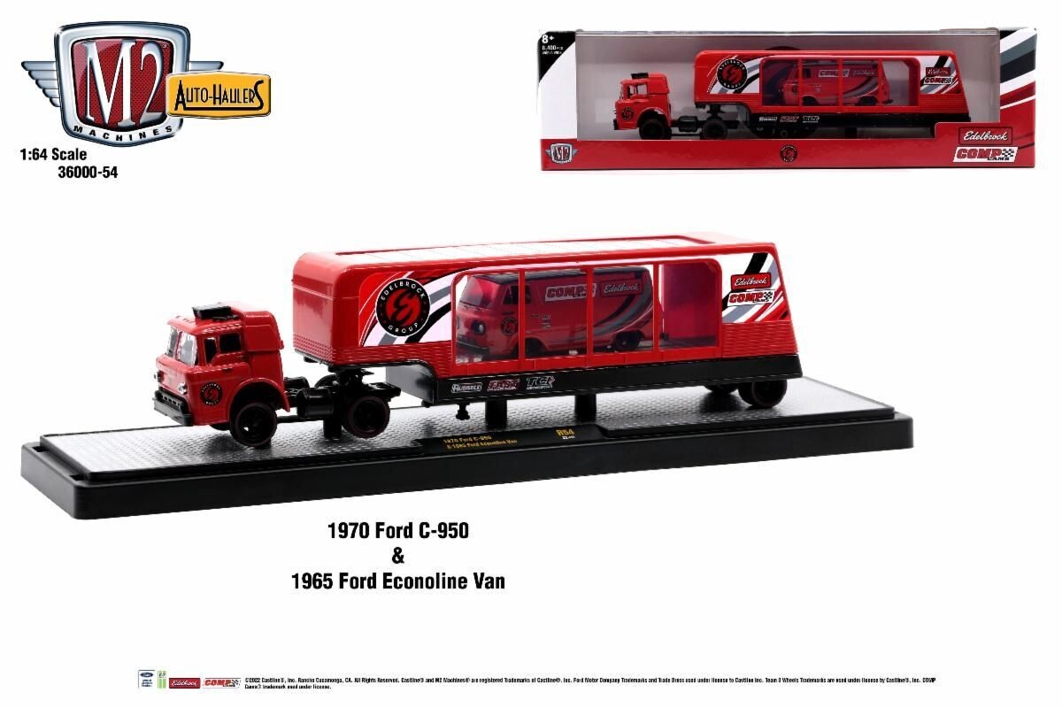 M2 Machines Auto-Haulers R54 1970 Ford C950 & 1965 Ford Econoline Van