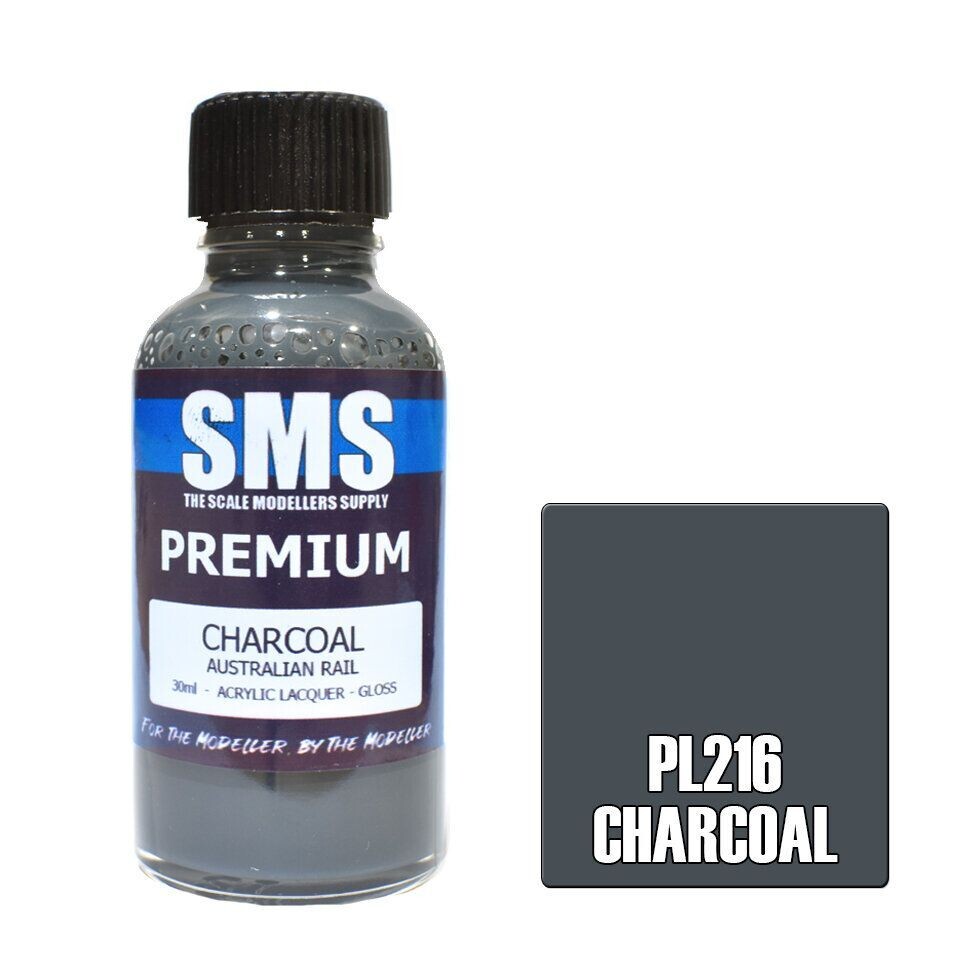 SMS Premium Acrylic Lacquer Series PL216 Charcoal 30ml