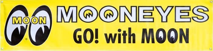 Mooneyes Go With Moon Banner Flag 240x60cm