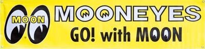 Mooneyes Go With Moon Banner Flag 240x60cm