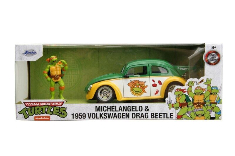 Jada Teenage Mutant Ninja Turtles Michelangelo & 1959 Volkswagen Drag Beetle