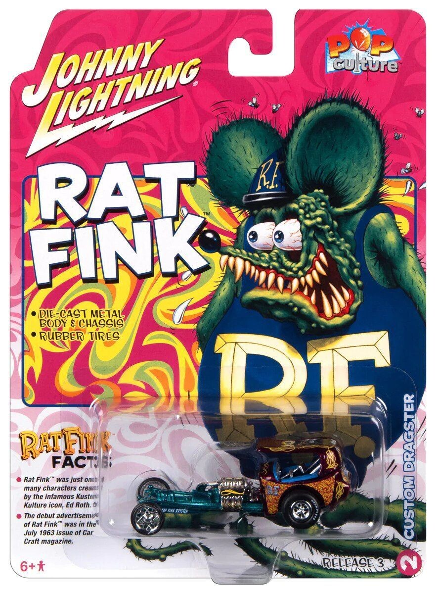 Johnny Lightning Pop Culture Rat Fink Custom Dragster