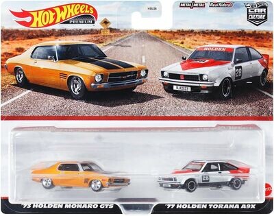 Hot Wheels Premium Car Culture '73 Holden Monaro GTS & '77 Holden Torana A9X