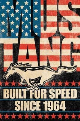 Mustang Built For Speed Since 1964 Banner Flag