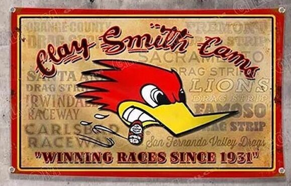 Clay Smith Cams "Winning Races Since 1931" Banner Flag