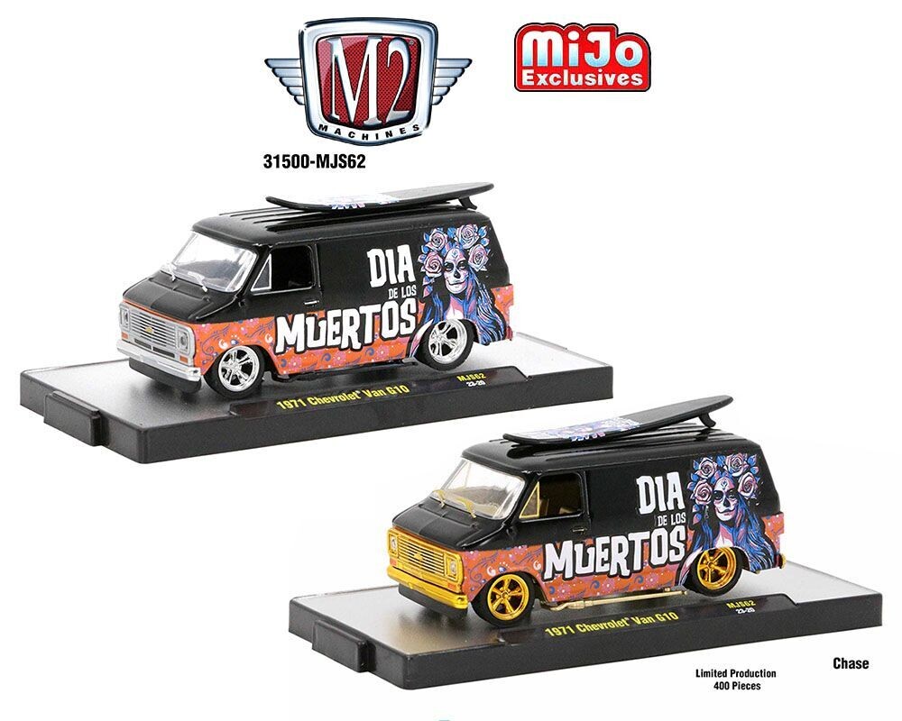 M2 Machines MJS62 1971 Chevrolet Van G10 “Dia De Los Muertos“ CHASE