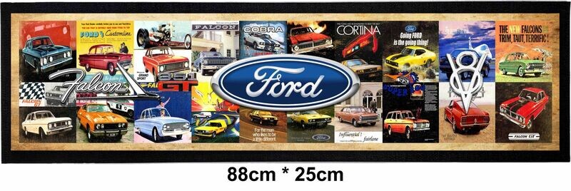 Ford Heritage Rubber Backed Bar Mat