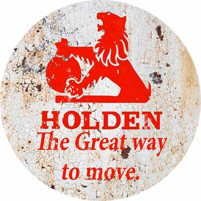 Holden The Great Way to Move 30cm Round Tin Sign