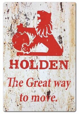 Holden The Great Way to Move Rectangular Tin Sign