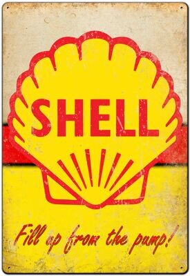 Shell Fill up from the pump! Rectangular Tin Sign
