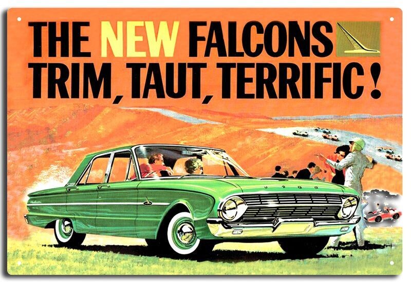 The New XL Falcon Rectangular Tin Sign