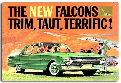 The New XL Falcon Rectangular Tin Sign