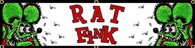 Rat Fink White Banner Flag 60cm x 240cm