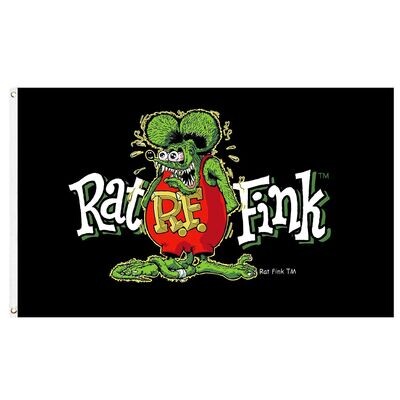 Rat Fink Black Banner Flag 120cm x 180cm