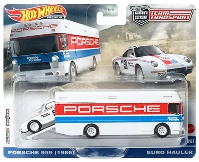 Hot Wheels Team Transport #61 Porsche 959 (1986) Euro Hauler