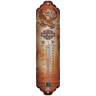 Nostalgic-Art Thermometer Harley Davidson Born To Ride Eagle