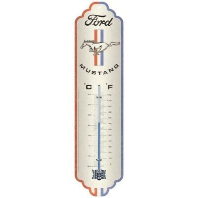Nostalgic-Art Thermometer Ford Mustang - Horse & Stripes Logo