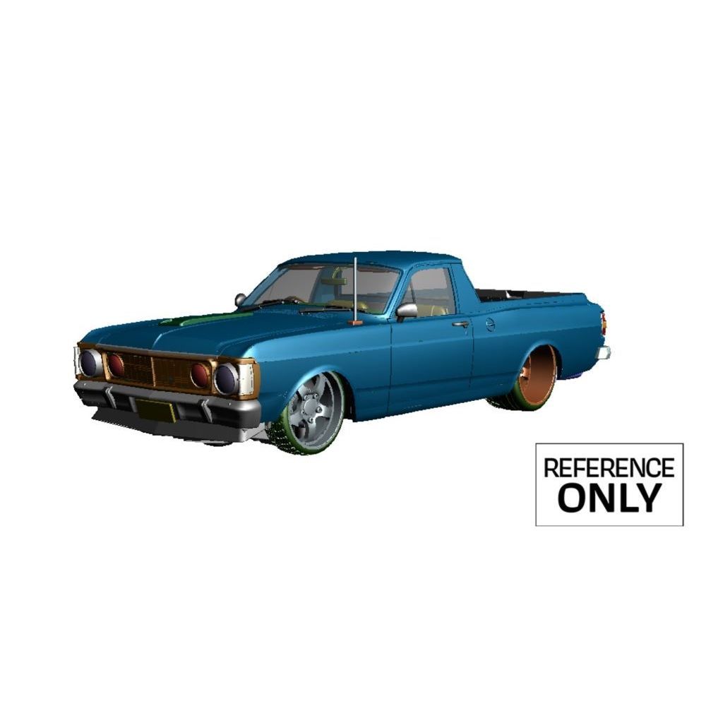 (Preorder) DDA2485 1/24 Yellow XW Ford Ute Custom