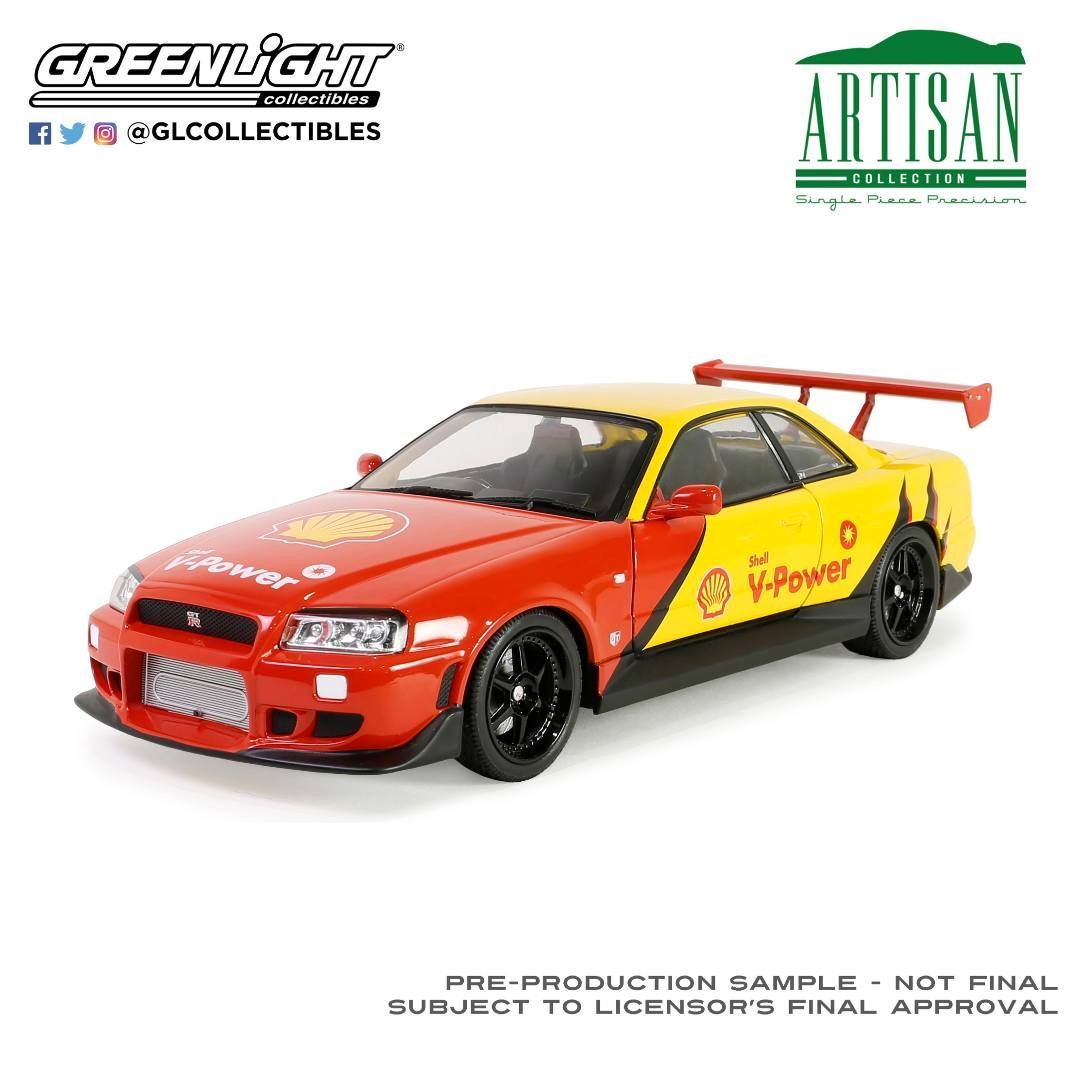 (Preorder) Greenlight 1:18 Shell Oil 1999 Nissan Skyline GT-R (R34)