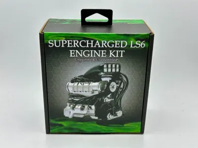 DDA626A 1/24 LC/LJ Supercharged LS6 Torana Engine Plastic Kit Accessory