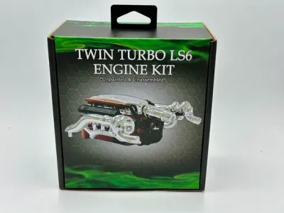 DDA625A 1/24 LC/LJ Twin Turbo LS Torana Engine Plastic Kit Accessory