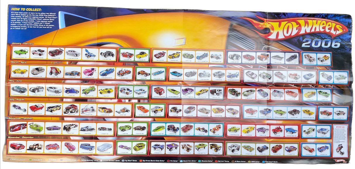 2006 Hot Wheels 1/64th Diecast Line Poster