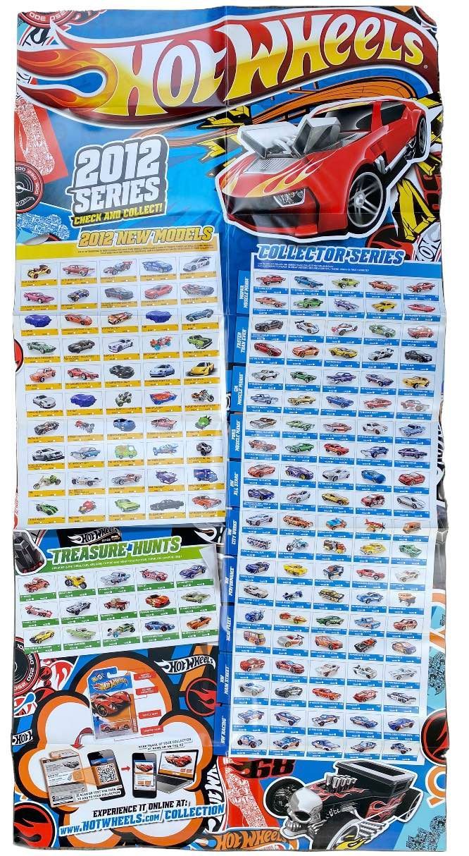 2012 Series Hot Wheels 1/64th Diecast Line Poster