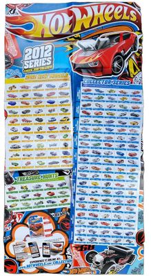 2012 Series Hot Wheels 1/64th Diecast Line Poster