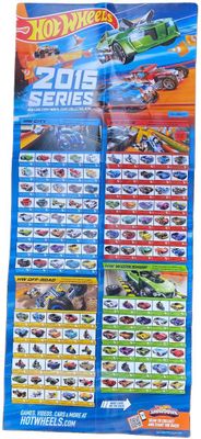 2015 Series Hot Wheels 1/64th Diecast Line Double Sided Poster