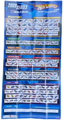 2008 Hot Wheels 1/64th Diecast Line Double Sided Poster