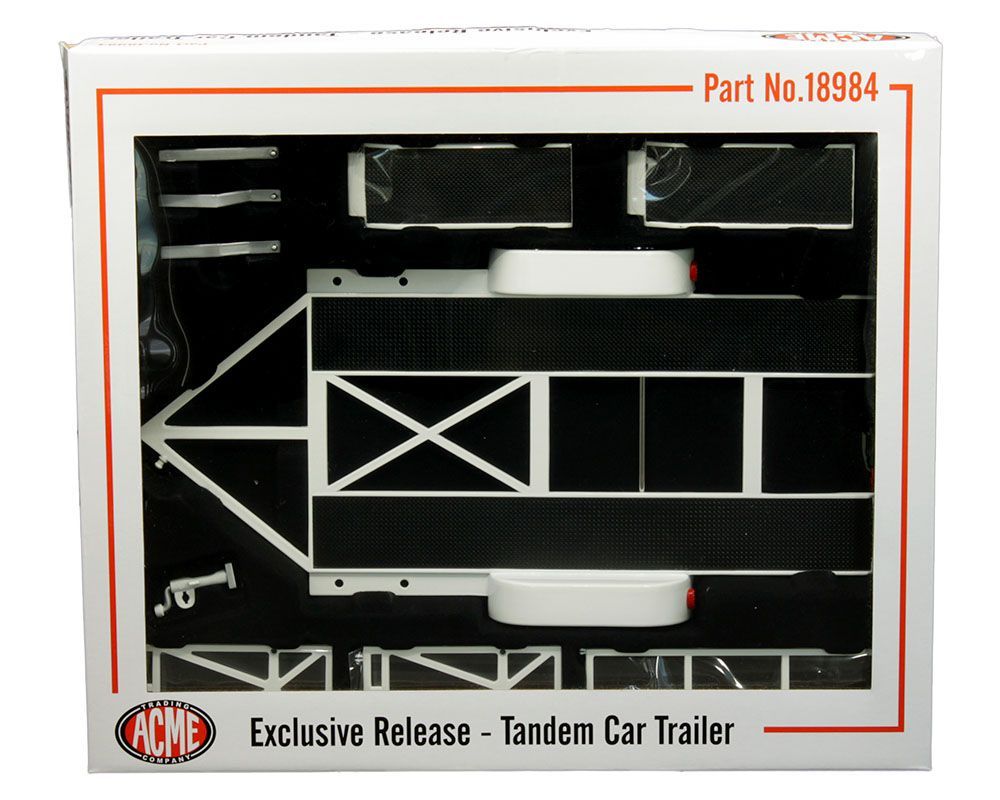 ACME 1:18 Tandem Car Trailer White Exclusive Release