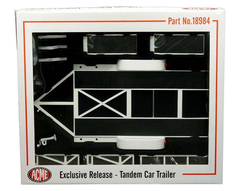 ACME 1:18 Tandem Car Trailer White Exclusive Release