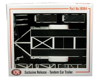 ACME 1:18 Tandem Car Trailer White Exclusive Release